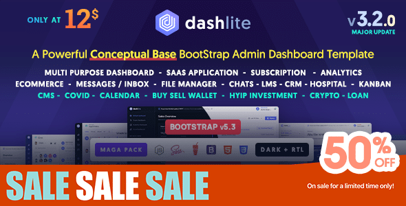 DashLite v3.2.0 Nulled - Bootstrap Responsive Admin Dashboard Template