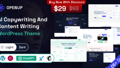 Openup v1.0.2 Nulled - AI Content Writer & AI Application WordPress Theme