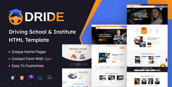 Dride Nulled - Driving School & Courses HTML Template