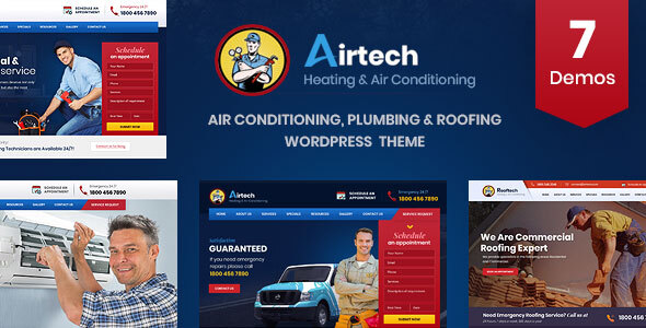 Airtech v3.4 Nulled - Plumber HVAC and Repair theme