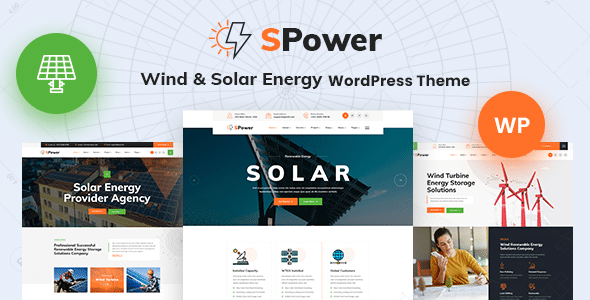 SPower v1.0 Nulled - Wind & Solar Energy WordPress Theme
