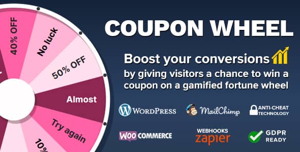 Coupon Wheel v3.5.6 Nulled - For WooCommerce and WordPress