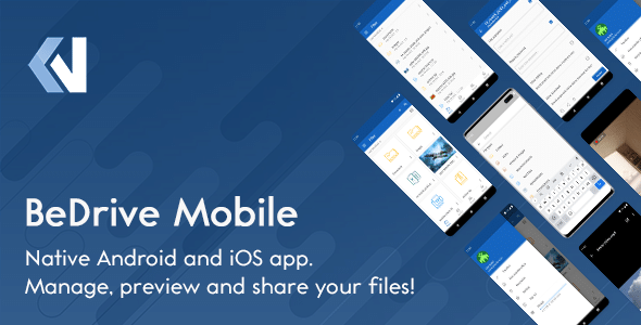 BeDrive Mobile v1.0.8 Nulled - Native Flutter Android and iOS app for File Storage PHP Script