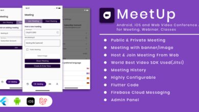 MeetUp v2.4.0 Nulled - Android, iOS and Web Video Conference App for Meeting, Webinar, Classes