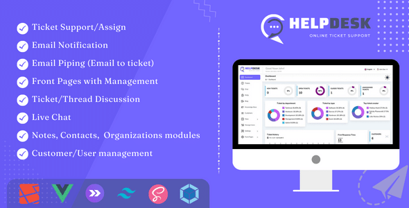 HelpDesk v3.02 Nulled - Online Ticketing System with Website - ticket support and management