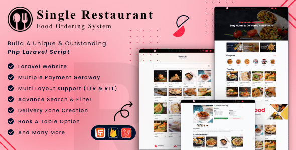 Single Restaurant v9.0 Nulled - Laravel Website & Admin Panel