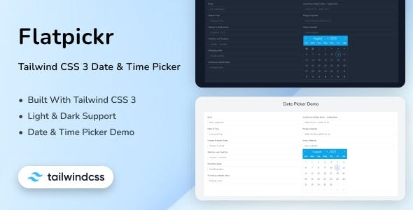 Flatpickr Nulled - Tailwind CSS 3 Date Picker