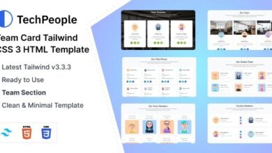 TechPeople Nulled - Team Cards Tailwind CSS 3 HTML Template