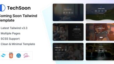 Techsoon Nulled - Tailwind Coming Soon HTML Template