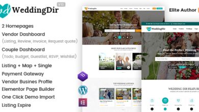 WeddingDir v1.1.8 Nulled - Directory Listing WordPress Theme