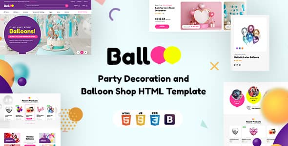 Balloo Nulled - Party Decoration and Balloon Shop HTML Template