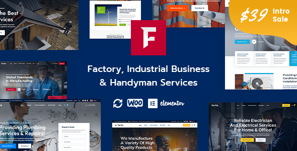 Fortis v1.0.0 Nulled - Factory Industrial Business & Handyman Services WordPress Theme