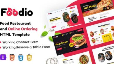 Foodio Nulled - Fast Food & Restaurant HTML Template