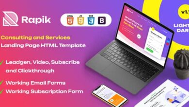 Rapik Nulled - Creative Consulting and Services HTML Landing Page Template