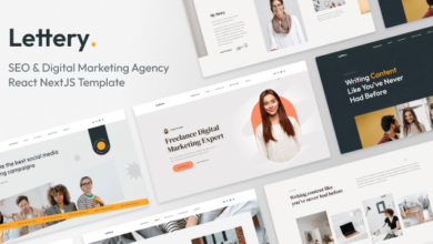 Lettery Nulled - Digital Marketing Agency React NextJS Template