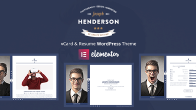 Henderson v3.0.0 Nulled - vCard & Resume WordPress Theme