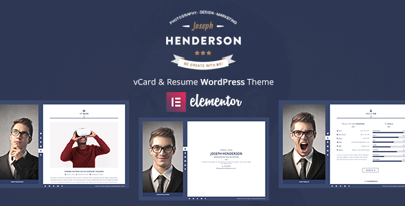 Henderson v3.0.0 Nulled - vCard & Resume WordPress Theme