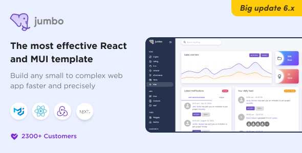 Jumbo v6.2.0 Nulled - React Admin Template with Material-UI