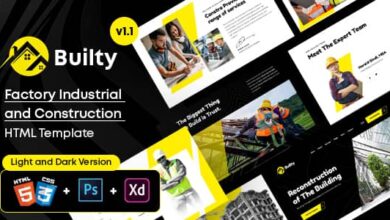 Builty v1.1 Nulled - Industrial and Building Construction HTML Template