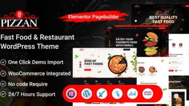 Pizzan v1.0.0 Nulled - Fast Food and Restaurant WordPress Theme