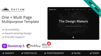 Rhythm v3.7.8 Nulled - Multipurpose One/Multi Page Template
