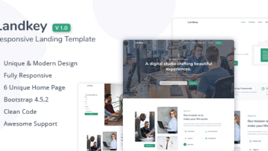 Landkey Nulled - A Responsive Creative Landing Page Template