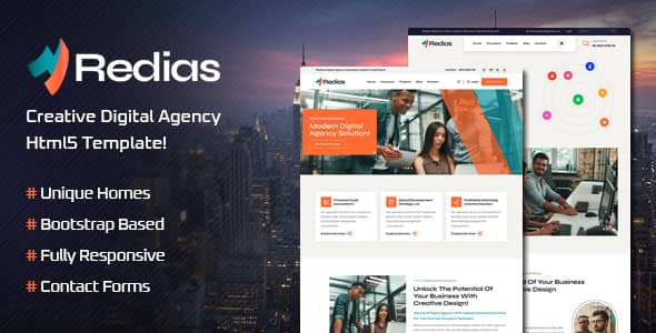 Redias Nulled - Creative Digital Agency HTML5 Template