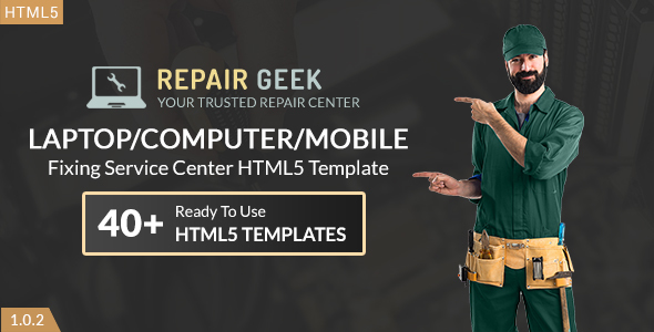 Repair Geek Nulled - Laptop And Computer Fixing Service Center HTML5 Template