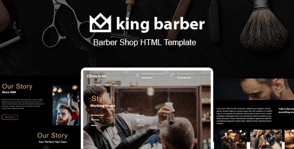 King Barber Nulled - Barber Shop Template