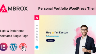 Ambrox v1.0.2 Nulled - Personal Portfolio Resume Theme