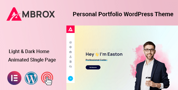 Ambrox v1.0.2 Nulled - Personal Portfolio Resume Theme