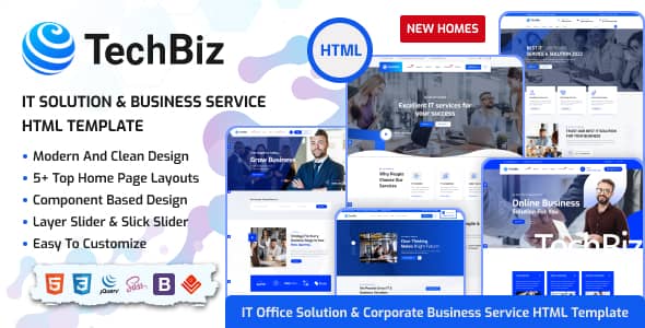 Techbiz v1.0 Nulled - IT Solution & Business Consulting Service HTML Template