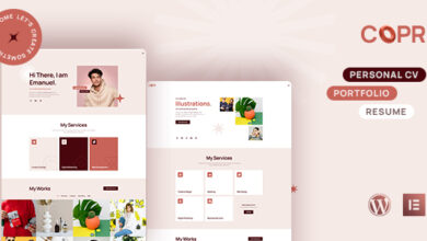 Copr v1.0 Nulled - One Page Personal Portfolio, CV and Resume Theme
