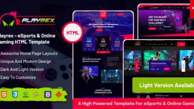 Playrex Nulled - eSports & Gaming Clan News HTML Template
