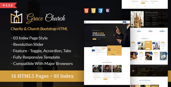 Grace Church v1.1.2 Nulled - Charity Bootstrap HTML Template