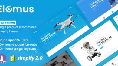 Elomus v3.12 Nulled - Single Product Shop Shopify Theme