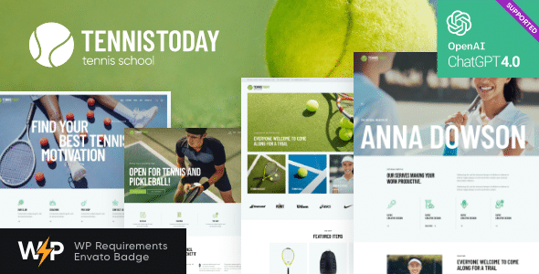 Tennis Today v2.0.0 Nulled - Sport School & Events WordPress Theme