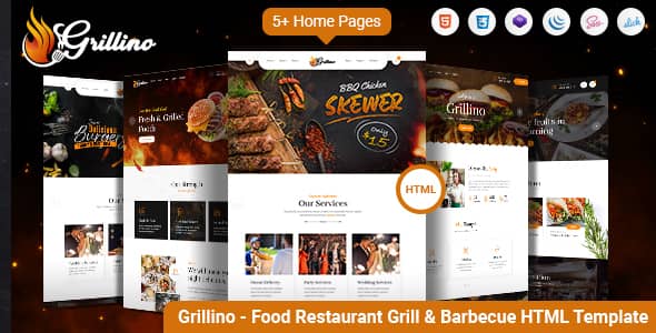 Grillino Nulled - Grill, Restaurant & Food HTML Template