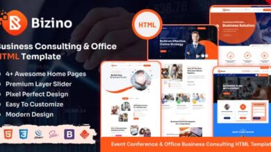 Bizino Nulled - Business Consulting, IT Service & Conference HTML Template