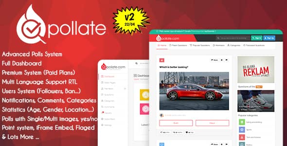 Pollate v2.1 Nulled - Premium Polls and Voting Platform