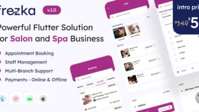 Frezka v1.0 Nulled - All-in-one Salon & Spa Business Solution in Flutter + Laravel