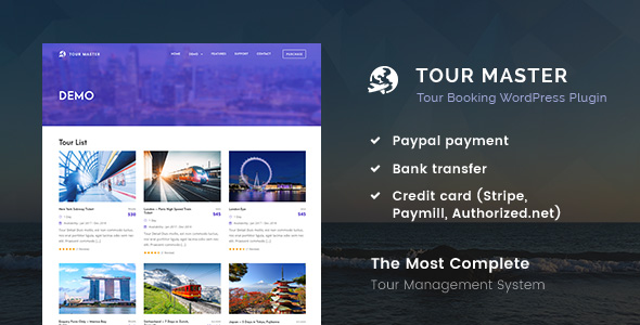 Tour Master v5.2.2 Nulled - Tour Booking, Travel, Hotel
