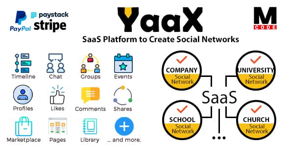 YaaX v1.4.0 Nulled - SaaS Platform to Create Social Networks