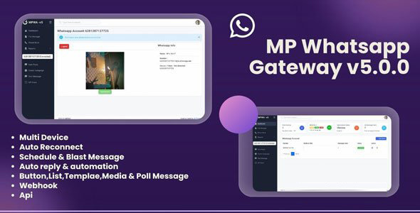 Wa Gateway | Multi device BETA | MPWA MD v5.5.0 Free
