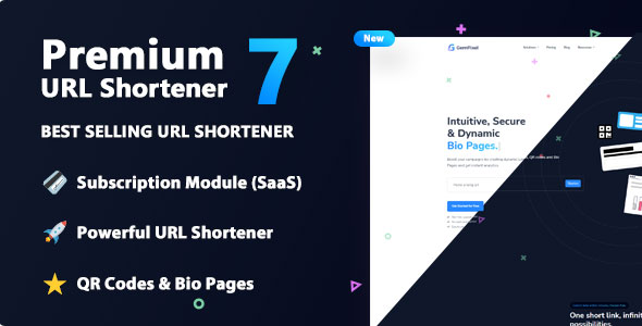 Premium URL Shortener v7.0.2 Nulled - Link Shortener, Bio Pages & QR Codes