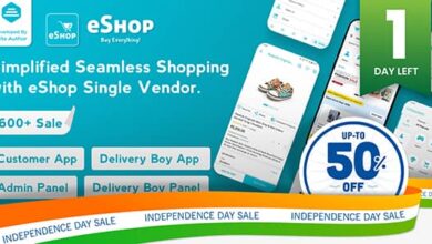 eShop v4.0.5 Nulled - eCommerce Single Vendor App | Shopping eCommerce App with Flutter