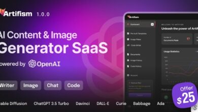 Artifism v1.0.0 Nulled - AI Content & Image Generator SaaS