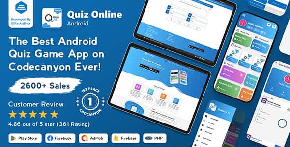 Quiz Online v7.1.4 Nulled - Trivia Quiz - Android Quiz Game with Web Quiz + Admin Panel