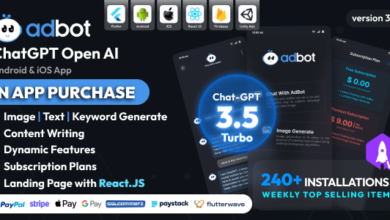 AdBot v3.8.0 Nulled - ChatGPT Open AI Android and iOS App