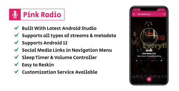 Pink Radio Nulled - Simple yet powerful Radio Player for Android